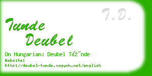 tunde deubel business card